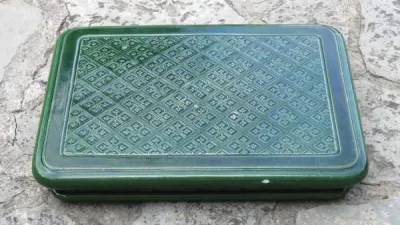 Dessus de poêle en faïence ancien - photo 3