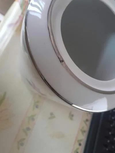 Cafetière en Porcelaine - Blanche avec des Roses - - photo 4