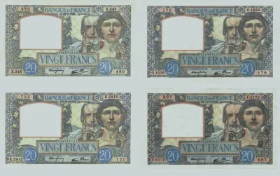F 12 lot 8 billets 20 f sciences - Collection - Raismes (59590)