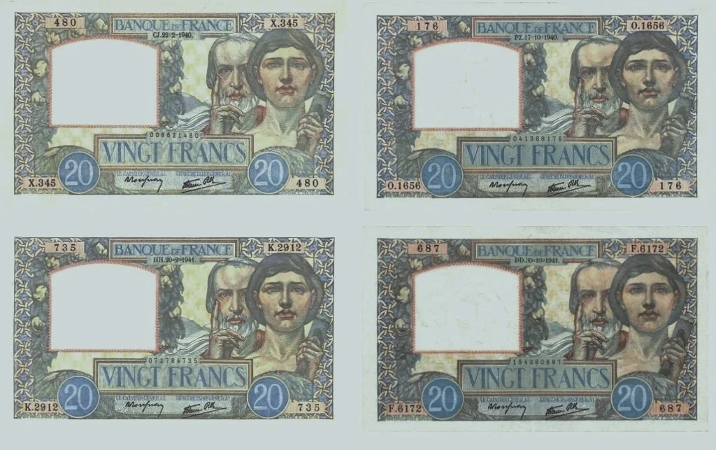 F 12 lot 8 billets 20 f sciences - Collection - Raismes (59590)