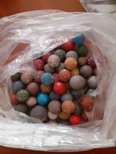 Lot 50 anciennes billes en terre - lot n°2 - photo 2