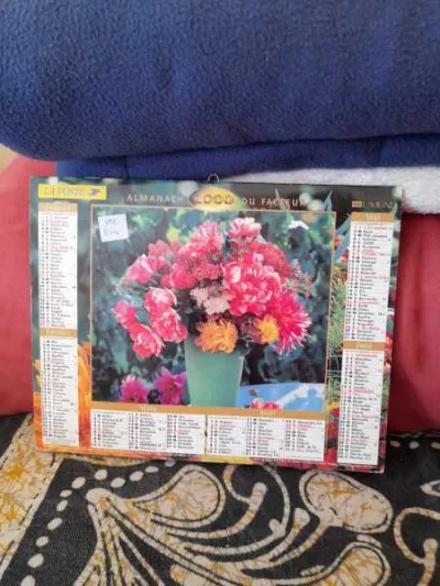 Almanach du facteur 2000 - fleurs - la poste - Collection - Saint-Satur (18300)