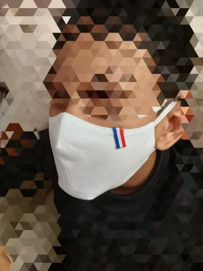Masque Tissu Lavable 100% coton fait main - photo 2