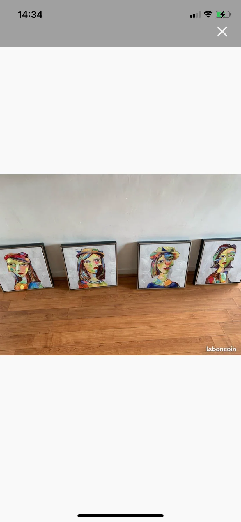 4 tableaux portraits femme toiles 42x42 - Décoration - Paris 12e (75012)