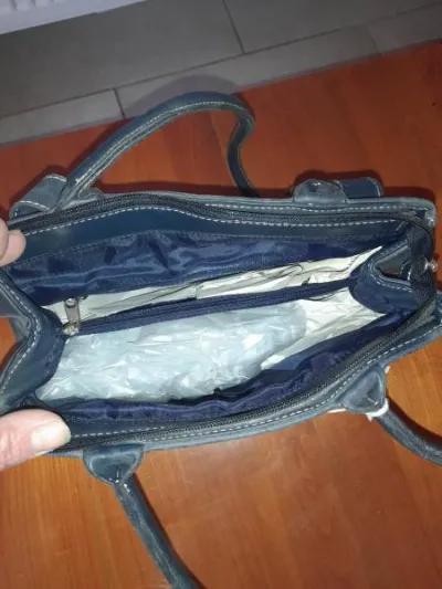 Sac à main bleu marine - photo 3