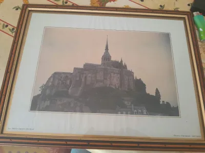 Cadre sous verre " Le Mont-Saint-Michel " - Décoration
