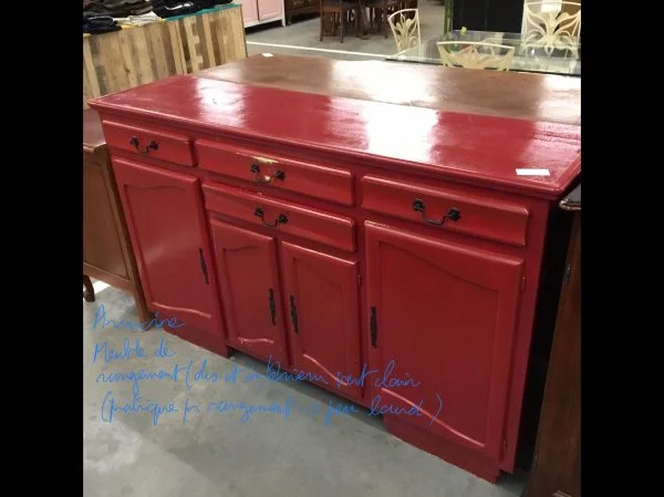 Meuble de buffet ou cuisine rouge - Meubles - Auderghem (1160)