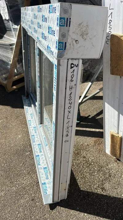 Fenêtre pvc bicolore blanc//gris clair - photo 2
