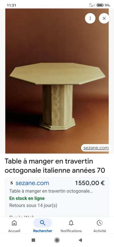 Table octogonale/  et chaises/ - photo 4