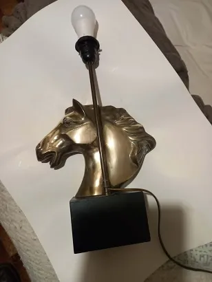 LAMPE DE TABLE BRONZE ANNEES 70 - Décoration - Nant (12230)