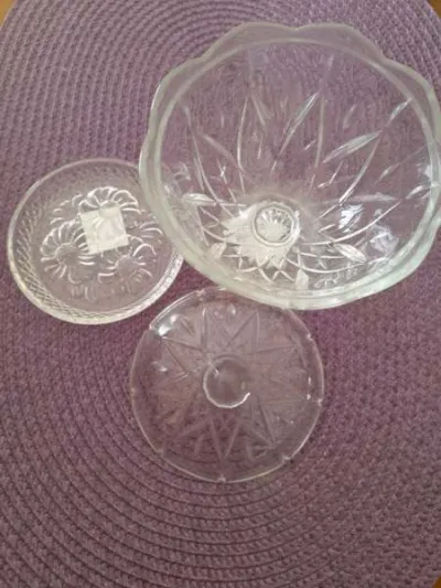 Sucrier en verre + petite coupelle - photo 2