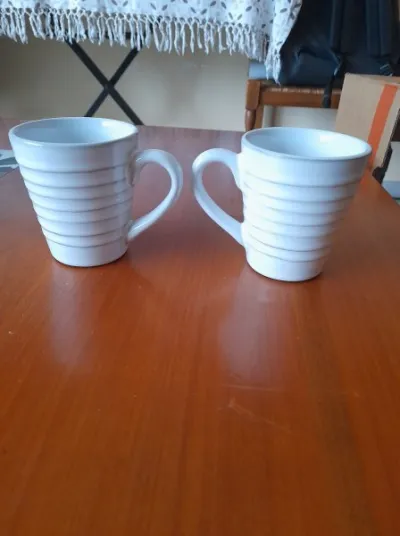 Lot 2 mug blanc en céramique - photo 2