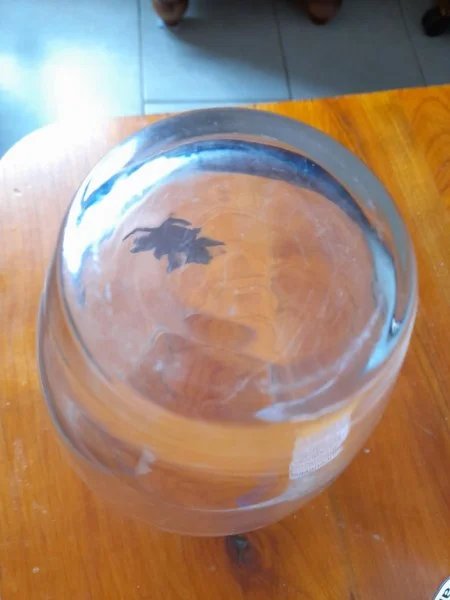 Vase en verre - décoration florale - rose en etain - Décoration - Saint-Satur (18300)