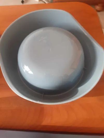 Gamelle pour chien en plastique bleu gris - photo 2