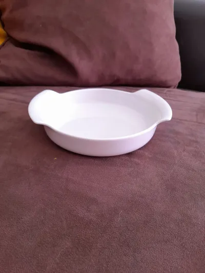 Guy Degrenne - Plat Rond à Oreille en Porcelaine - Arts de la Table