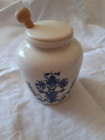 Pot à moutarde en céramique avec sa cuillère - Collection - Saint-Satur (18300)
