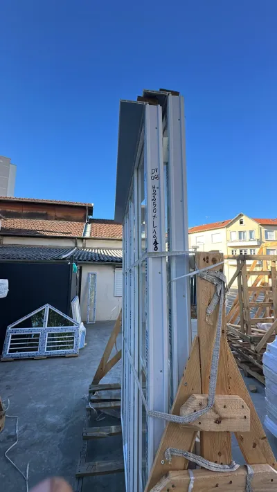 Porte fenêtre pvc blanc 2 vantaux avec deux fixes - photo 2