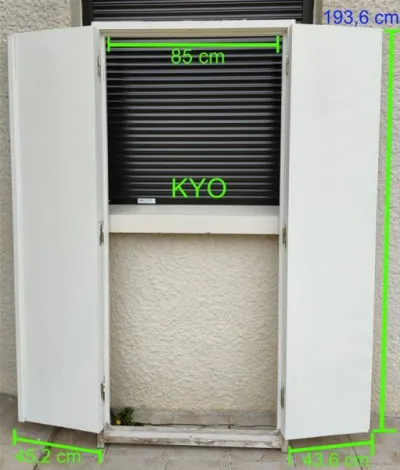 Bloc-porte 2 vantaux, portes de placard bois blanc - photo 2