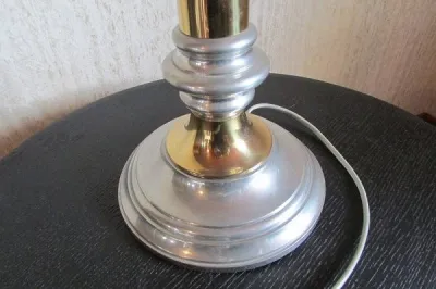 Lampe de salon , étain et métal doré , 1970s - Décoration - Castres (81100)