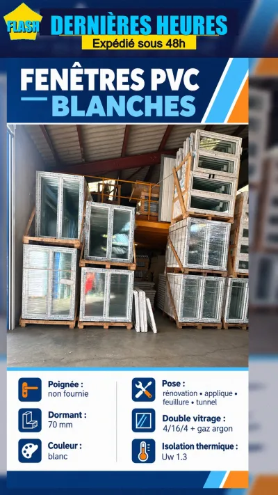 Fenêtre PVC 45 x 40 avec vitrage 4/16/4 - Bricolage