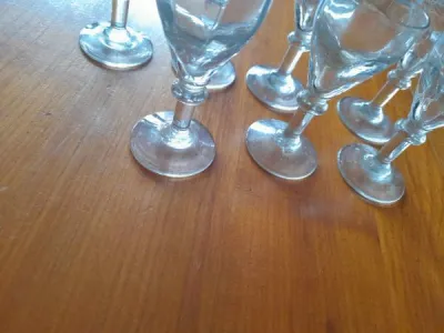 Lot 7 verres à liqueurs sur pied - Collection - Saint-Satur (18300)