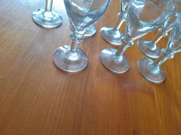 Lot 7 verres à liqueurs sur pied - Collection - Saint-Satur (18300)