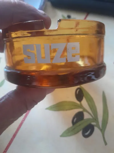 Ancien Cendrier publicitaire en verre Suze - photo 2