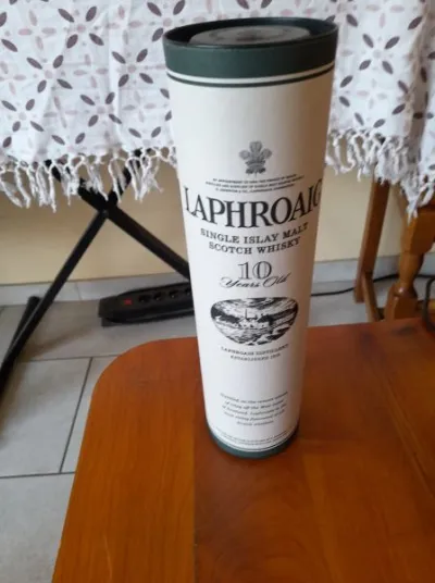 Boite carton et métal vide whisky laphroaig - photo 2