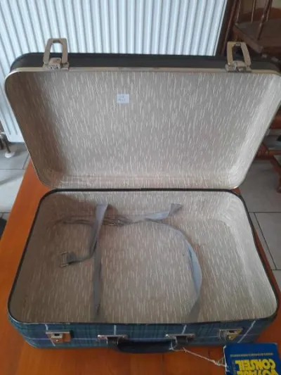 Valise vintage tissus ecossais années 60/70 - photo 3
