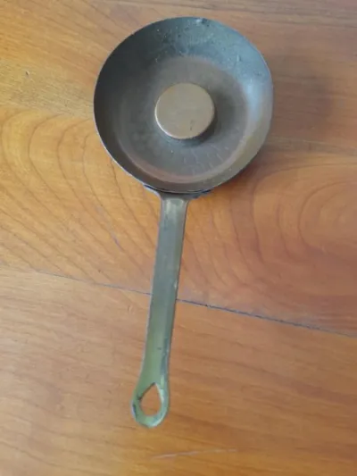 Poêle décorative en cuivre avec thermomètre - Décoration