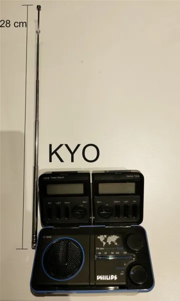 Philips d1868, radio fm pliable voyage, réveil - photo 3