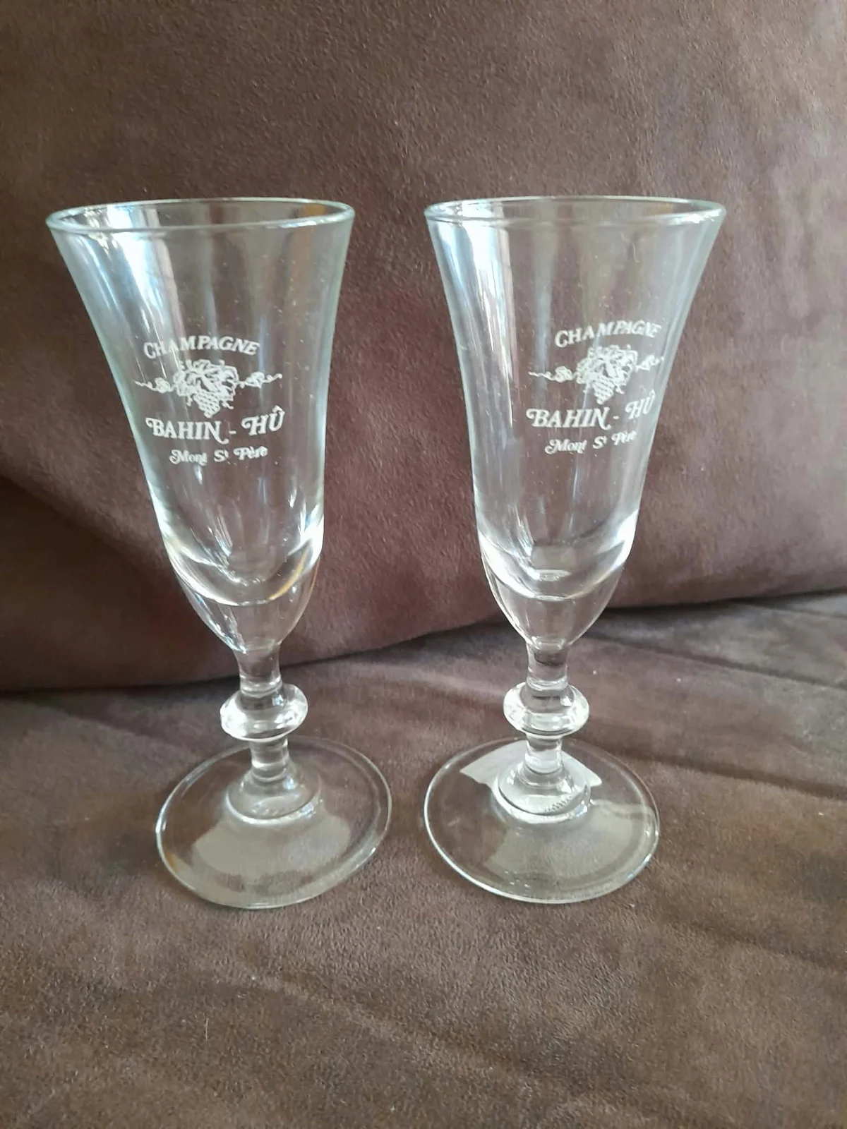 Bahin Hu - Lot 2 Flûtes à Champagne en Verre - Arts de la Table - Saint-Satur (18300)