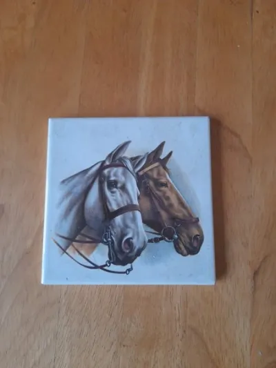 Carreau de faillance buste de cheval n°2 - Collection - Saint-Satur (18300)