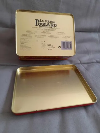 Ancienne boite en métal vide la mere poulard - photo 3