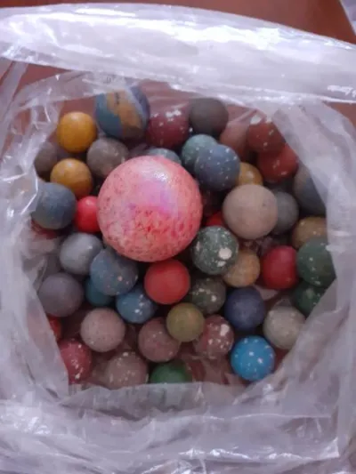 Lot 50 anciennes billes en terre - lot n°3 - Jeux & Jouets - Saint-Satur (18300)