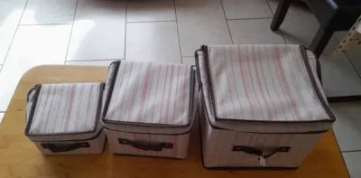 3 cubes de rangements encastrables avec couvercles - photo 2