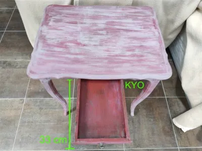 Table décorative rectangulaire bois rose, - Meubles - Foncine-le-Haut (39460)