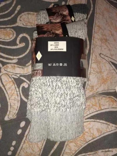 2 paires de chaussettes en laine homme 39/42 - photo 2