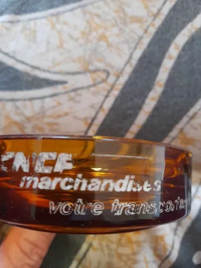 Cendrier publicitaire en verre /sncf marchandises - photo 3
