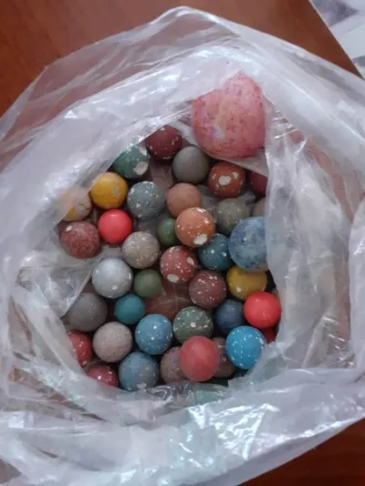 Lot 50 anciennes billes en terre - lot n°3 - photo 2