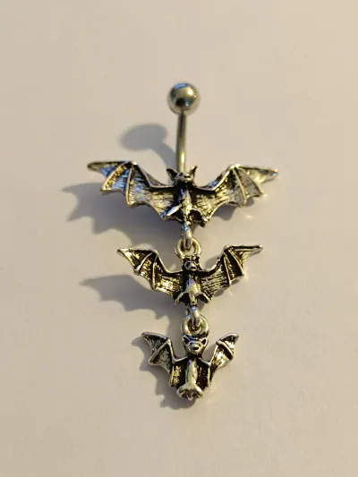Piercing nombril triple chauve souris bijou ventre - Bijoux & Montres