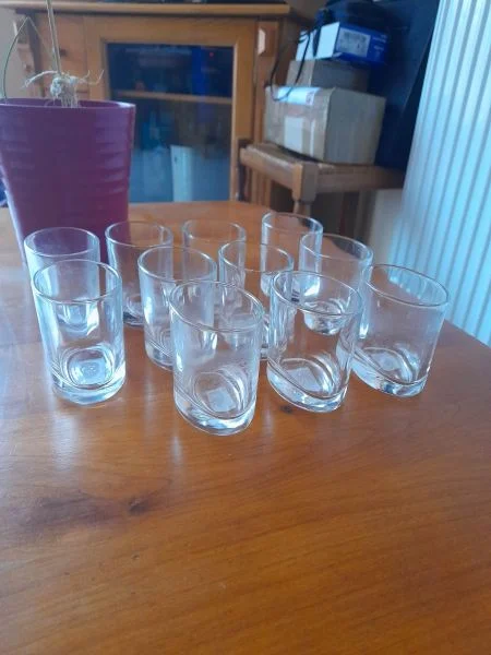 Lot 11 petites verrines en verres forme oval - Collection - Saint-Satur (18300)