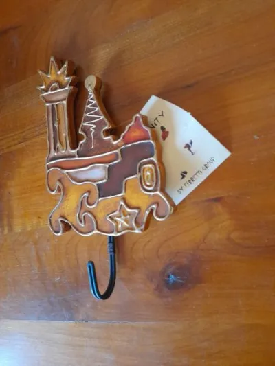 Porte torchon cuisine moderne en bois et métal - photo 2