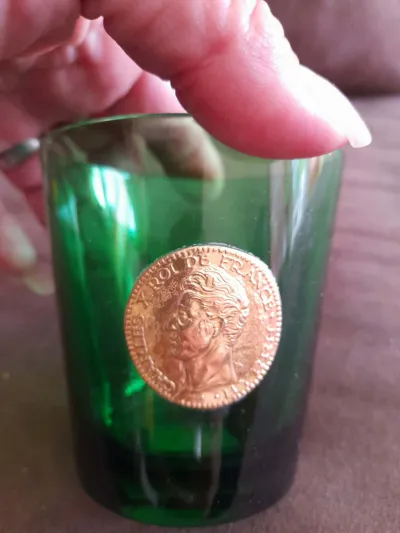 Verre Publicitaire Byrrh teinté Vert - photo 2