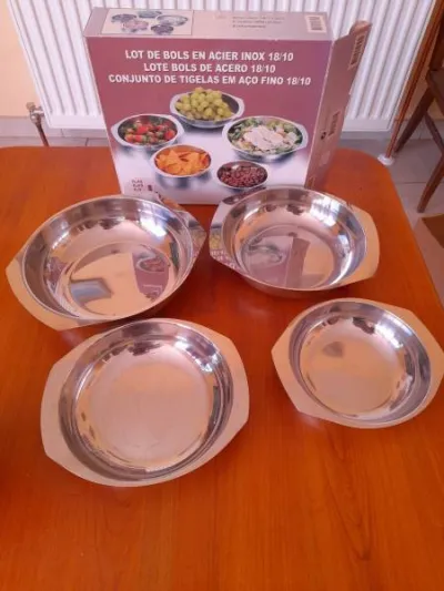 Ensemble de 4 saladier rond en inox - photo 4