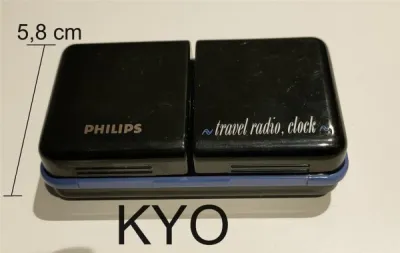 Philips d1868, radio fm pliable voyage, réveil - photo 2