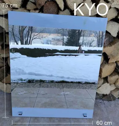 Miroir rectangulaire 60 x 75 cm, fixations murales - photo 2