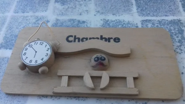 Panneau décoratif de porte en bois - Décoration - Saint-Satur (18300)