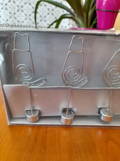 Boite 4 porte mémo ou porte photo en métal - photo 3