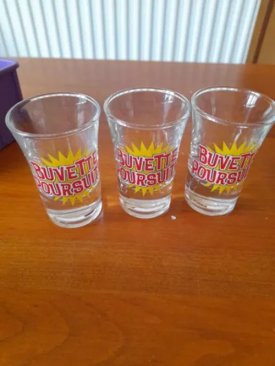 3 verres shooter en verres " buvette poursuite" - photo 3